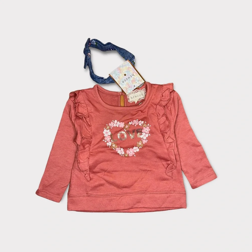 Btween 3 Piece “Love” Floral Matching Set